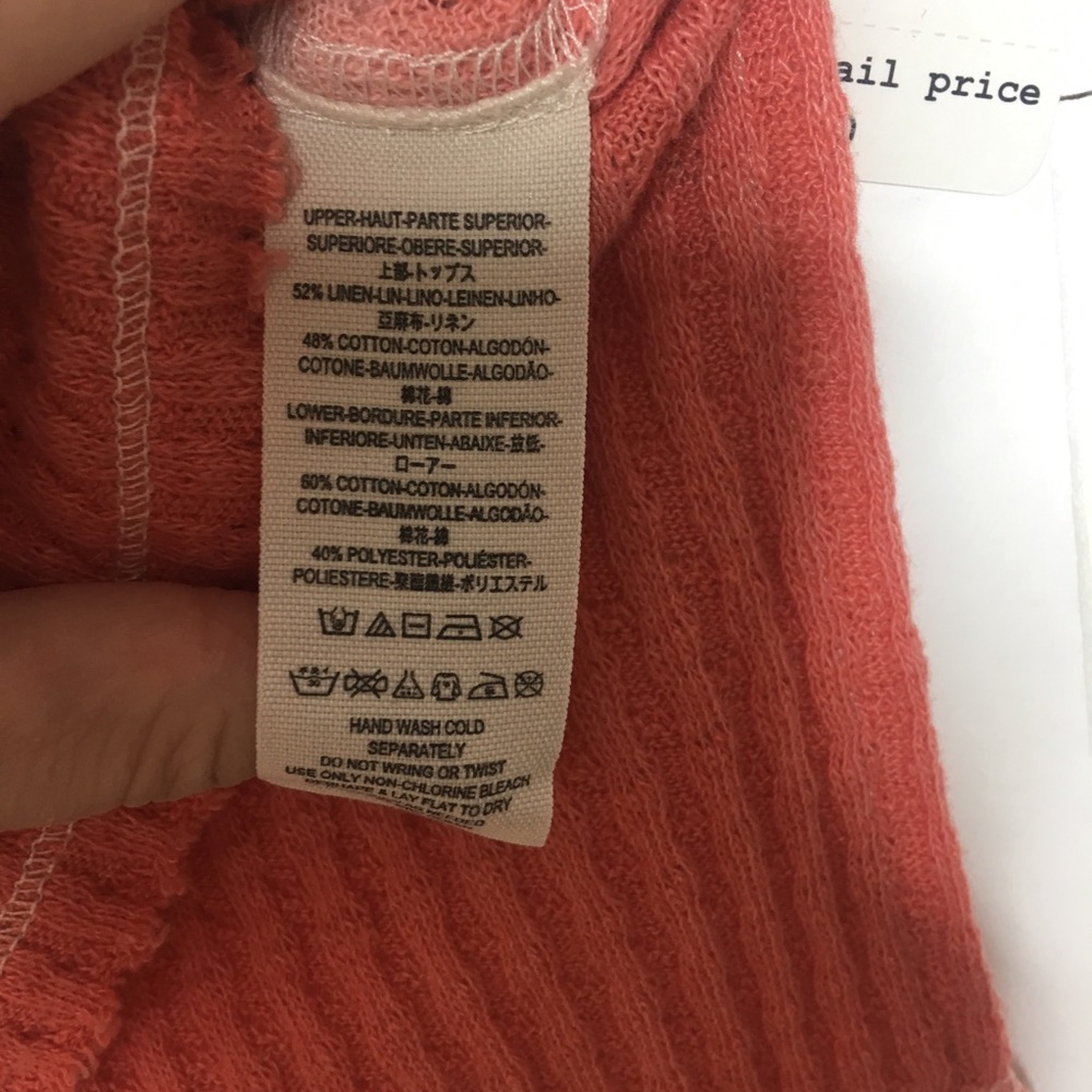 Free People Pink and Cream Ombré Sun Dial Tee - Picture 6 of 7